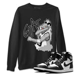 Jordan 1 Black White Sneaker Match Tees Screaming Goat Sneaker Tees Jordan 1 Black White Sneaker Release Tees Unisex Shirts