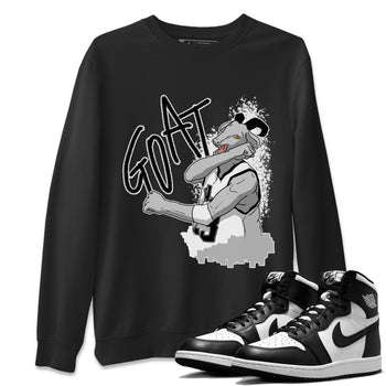 Jordan 1 Black White Sneaker Match Tees Screaming Goat Sneaker Tees Jordan 1 Black White Sneaker Release Tees Unisex Shirts