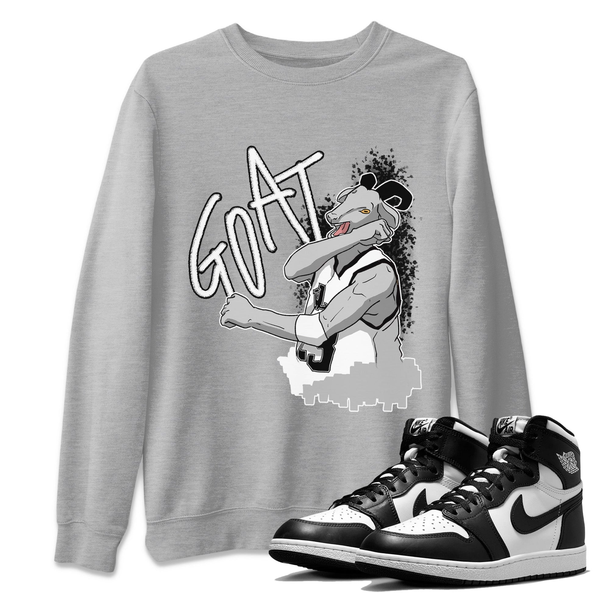 Jordan 1 Black White Sneaker Match Tees Screaming Goat Sneaker Tees Jordan 1 Black White Sneaker Release Tees Unisex Shirts