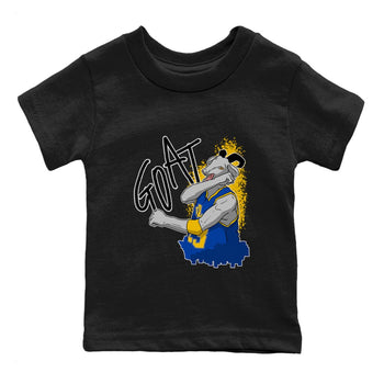 Jordan 1 Game Royal Varsity Maize Sneaker Match Tees Screaming Goat Sneaker Tees Jordan 1 Game Royal Varsity Maize Sneaker Release Tees Kids Shirts