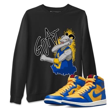 Jordan 1 Game Royal Varsity Maize Sneaker Match Tees Screaming Goat Sneaker Tees Jordan 1 Game Royal Varsity Maize Sneaker Release Tees Unisex Shirts