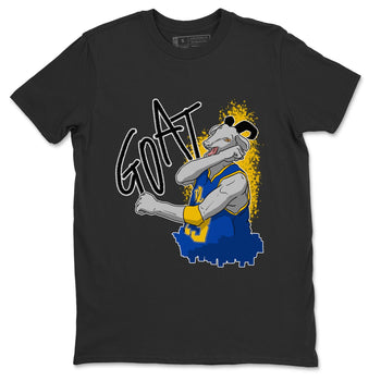 Jordan 1 Game Royal Varsity Maize Sneaker Match Tees Screaming Goat Sneaker Tees Jordan 1 Game Royal Varsity Maize Sneaker Release Tees Unisex Shirts