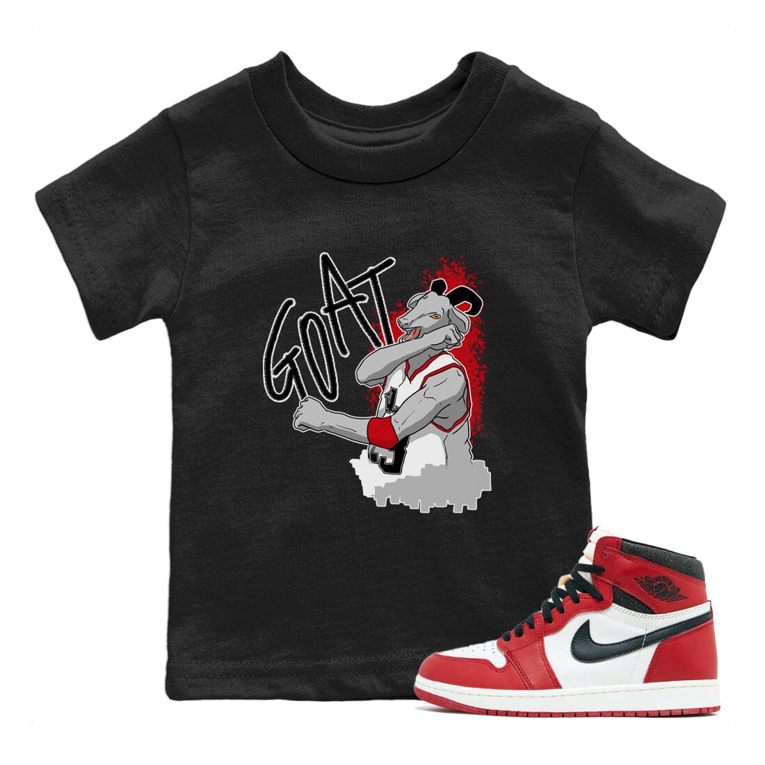 Jordan 1 Lost & Found Sneaker Match Tees Screaming Goat Sneaker Tees Jordan 1 Lost & Found Sneaker Release Tees Kids Shirts