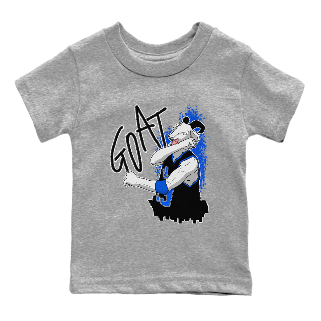 Jordan 1 High OG Royal Reimagined shirt to match jordans Screaming Goat sneaker tees Air Jordan 1 Royal Reimagined SNRT Sneaker Release Tees Crew Neck T-ShirtBaby Toddler Heather Grey 2 T-Shirt