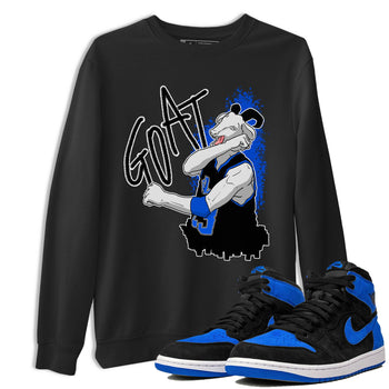Jordan 1 High OG Royal Reimagined shirt to match jordans Screaming Goat sneaker tees Air Jordan 1 Royal Reimagined SNRT Sneaker Release Tees Crew Neck T-ShirtUnisex Black 1 T-Shirt