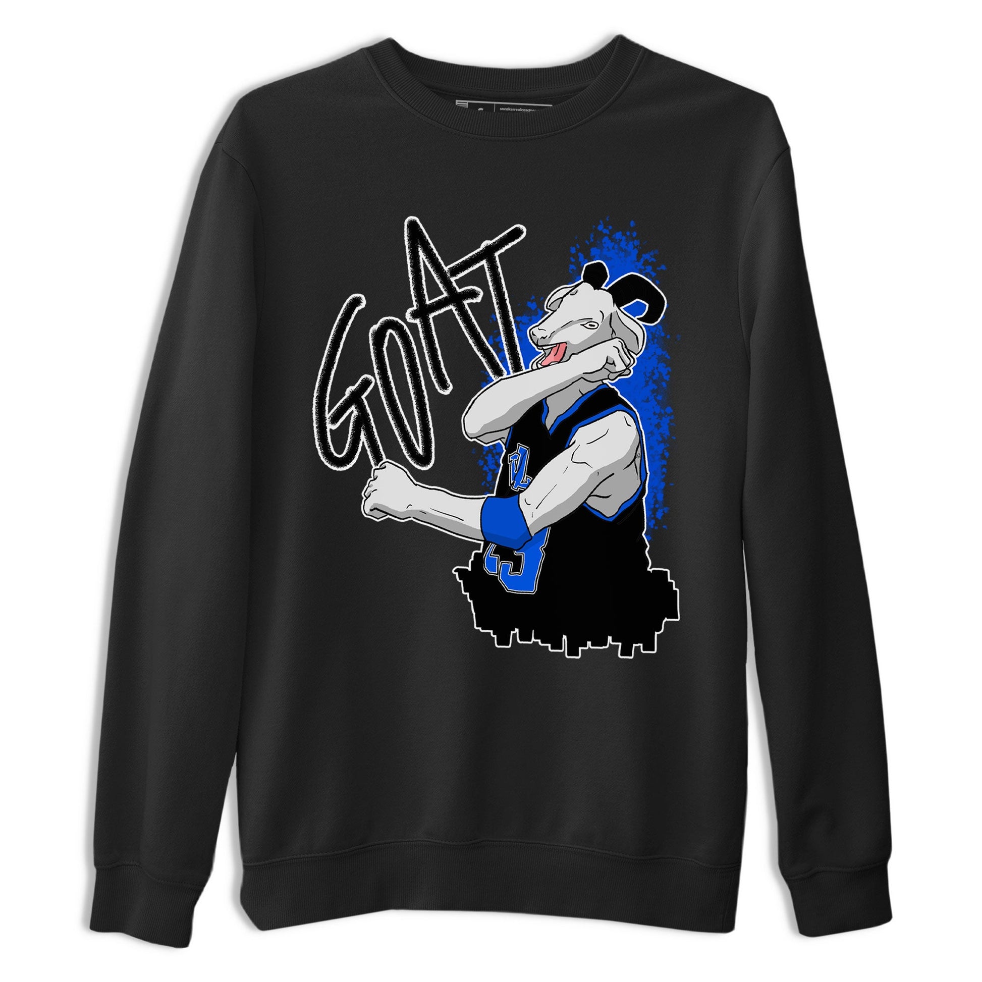 Jordan 1 High OG Royal Reimagined shirt to match jordans Screaming Goat sneaker tees Air Jordan 1 Royal Reimagined SNRT Sneaker Release Tees Crew Neck T-ShirtUnisex Black 2 T-Shirt