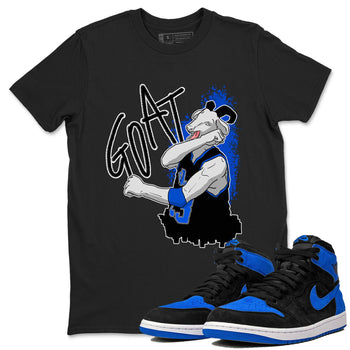 Jordan 1 High OG Royal Reimagined shirt to match jordans Screaming Goat sneaker tees Air Jordan 1 Royal Reimagined SNRT Sneaker Release Tees Crew Neck T-ShirtUnisex Black 1 T-Shirt