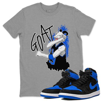 Jordan 1 High OG Royal Reimagined shirt to match jordans Screaming Goat sneaker tees Air Jordan 1 Royal Reimagined SNRT Sneaker Release Tees Crew Neck T-ShirtUnisex Heather Grey 1 T-Shirt