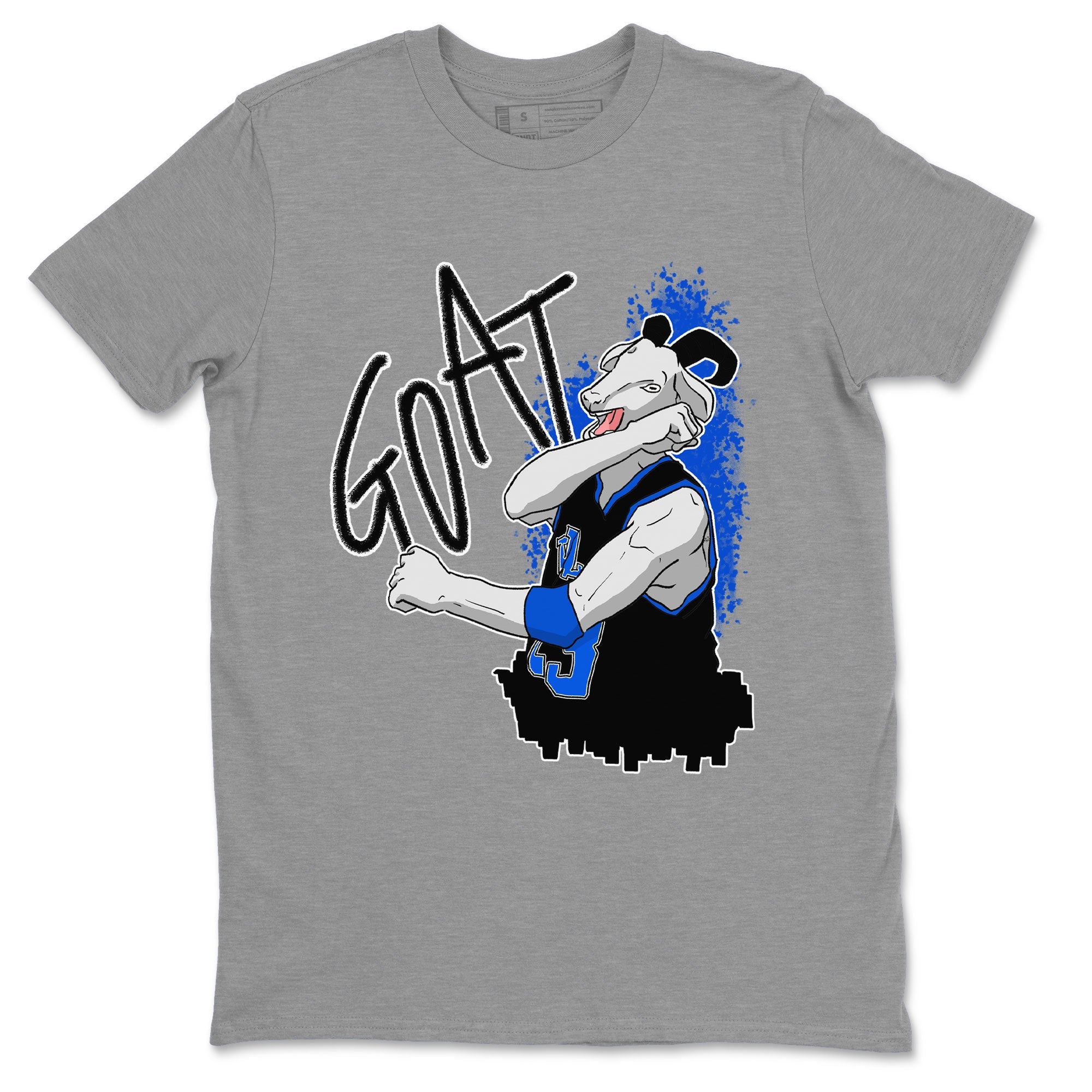 Jordan 1 High OG Royal Reimagined shirt to match jordans Screaming Goat sneaker tees Air Jordan 1 Royal Reimagined SNRT Sneaker Release Tees Crew Neck T-ShirtUnisex Heather Grey 2 T-Shirt