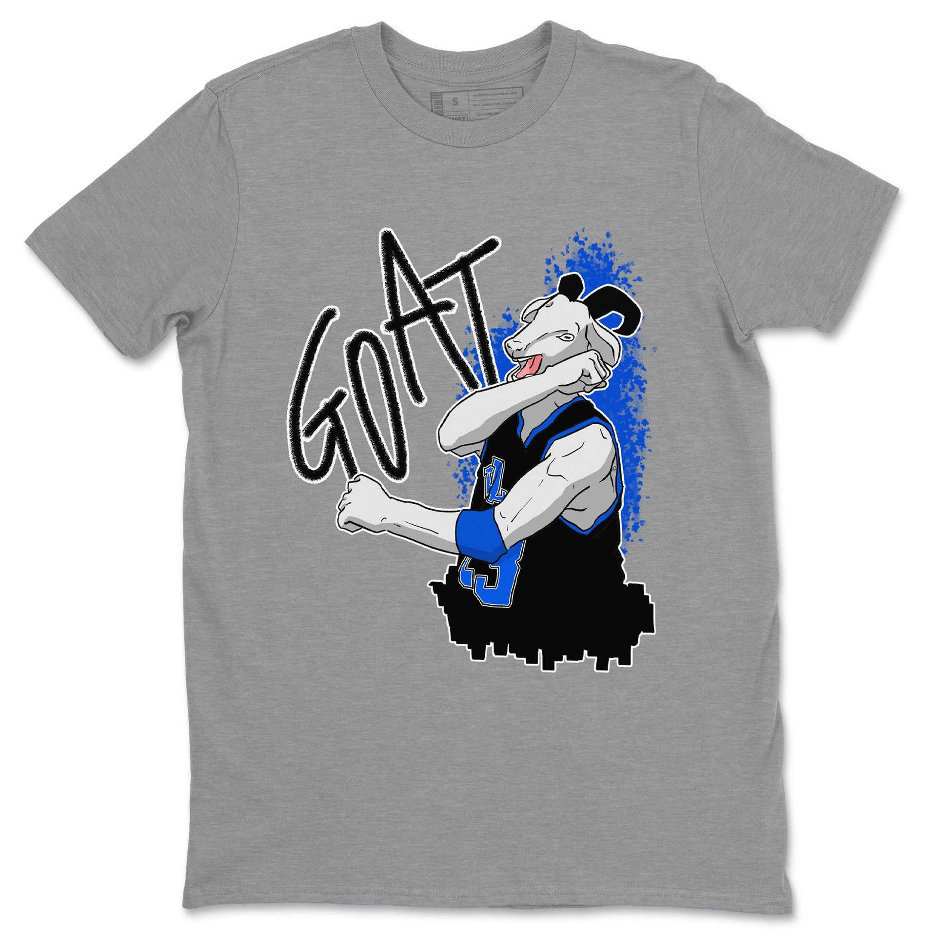 Jordan 1 High OG Royal Reimagined shirt to match jordans Screaming Goat sneaker tees Air Jordan 1 Royal Reimagined SNRT Sneaker Release Tees Crew Neck T-ShirtUnisex Heather Grey 2 T-Shirt