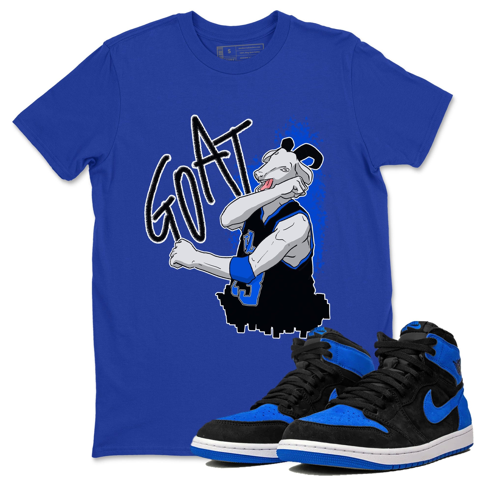 Jordan 1 High OG Royal Reimagined shirt to match jordans Screaming Goat sneaker tees Air Jordan 1 Royal Reimagined SNRT Sneaker Release Tees Crew Neck T-ShirtUnisex Royal Blue 1 T-Shirt