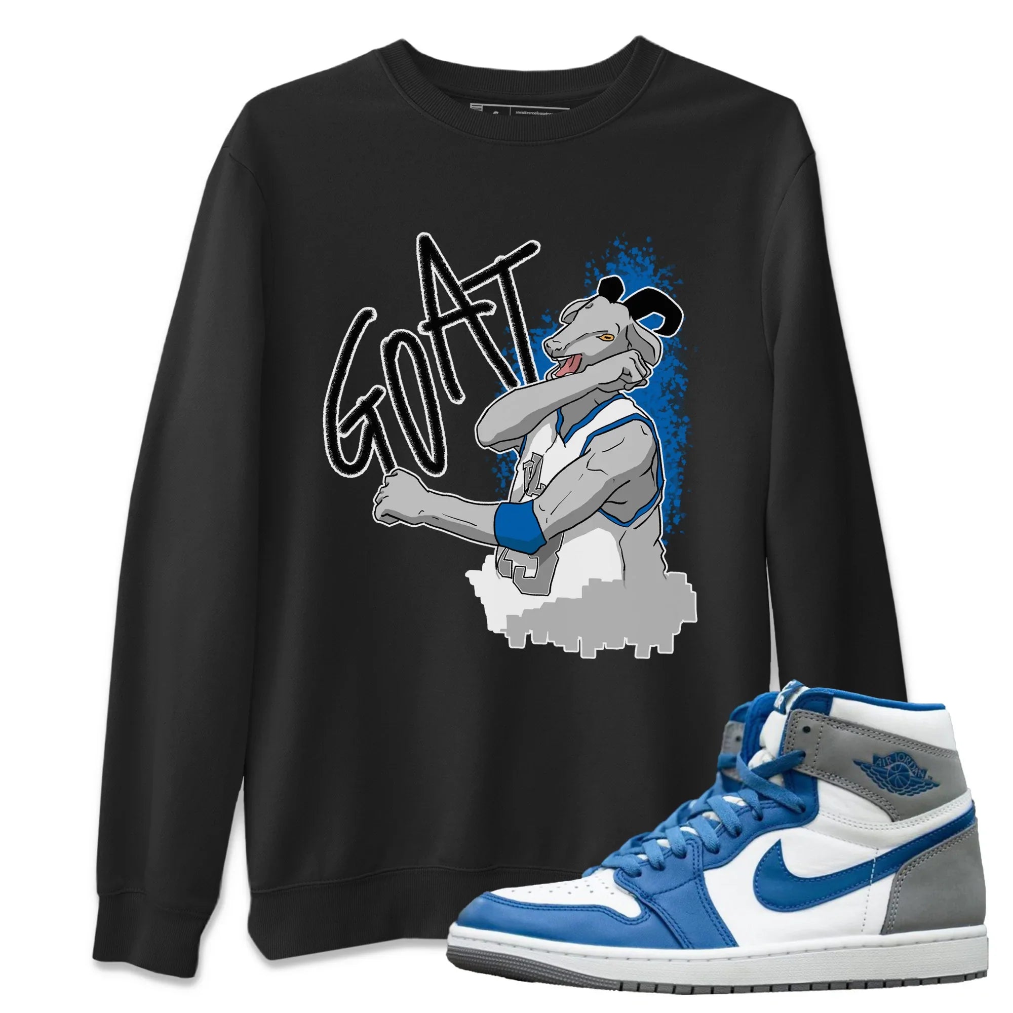 Jordan 1 True Blue Sneaker Match Tees Screaming Goat Sneaker Tees Jordan 1 True Blue Sneaker Release Tees Unisex Shirts