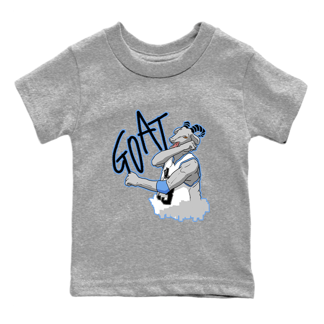 1s UNC Toe Sneaker Match Tees Screaming Goat Sneaker Tees Air Jordan 1 UNC Toe SNRT Sneaker Release Tees Kids and Baby Tees Heather Grey 2