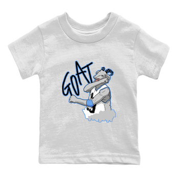 1s UNC Toe Sneaker Match Tees Screaming Goat Sneaker Tees Air Jordan 1 UNC Toe SNRT Sneaker Release Tees Kids and Baby Tees White 2