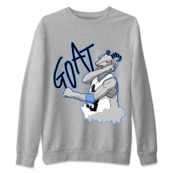 1s UNC Toe Sneaker Match Tees Screaming Goat Sneaker Tees Air Jordan 1 UNC Toe SNRT Sneaker Release Tees Crew Neck T-Shirts Heather Grey 2