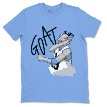 1s UNC Toe Sneaker Match Tees Screaming Goat Sneaker Tees Air Jordan 1 UNC Toe SNRT Sneaker Release Tees Crew Neck T-Shirts Carolina Blue 2