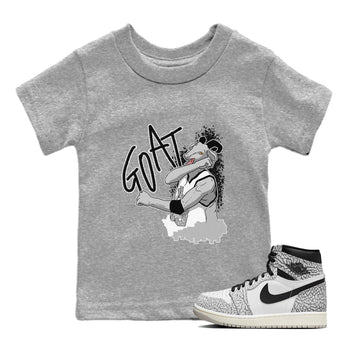 Jordan 1 White Cement Sneaker Match Tees Screaming Goat Sneaker Tees Jordan 1 White Cement Sneaker Release Tees Kids Shirts