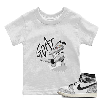 Jordan 1 White Cement Sneaker Match Tees Screaming Goat Sneaker Tees Jordan 1 White Cement Sneaker Release Tees Kids Shirts