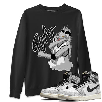 Jordan 1 White Cement Sneaker Match Tees Screaming Goat Sneaker Tees Jordan 1 White Cement Sneaker Release Tees Unisex Shirts