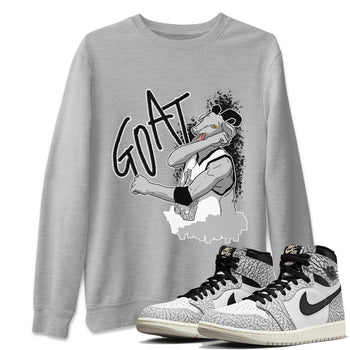 Jordan 1 White Cement Sneaker Match Tees Screaming Goat Sneaker Tees Jordan 1 White Cement Sneaker Release Tees Unisex Shirts