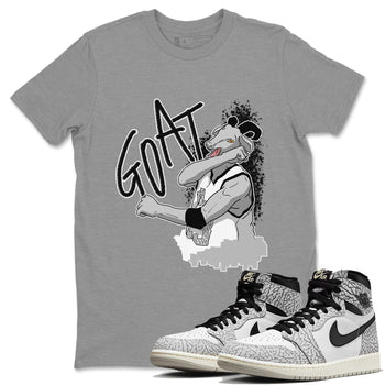 Jordan 1 White Cement Sneaker Match Tees Screaming Goat Sneaker Tees Jordan 1 White Cement Sneaker Release Tees Unisex Shirts