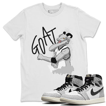 Jordan 1 White Cement Sneaker Match Tees Screaming Goat Sneaker Tees Jordan 1 White Cement Sneaker Release Tees Unisex Shirts