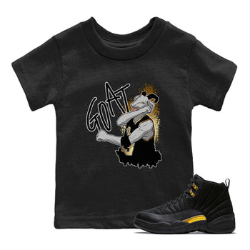 Jordan 12 Black Taxi Sneaker Match Tees Screaming Goat Sneaker Tees Jordan 12 Black Taxi Sneaker Release Tees Kids Shirts