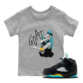 Jordan 5 Aqua Sneaker Match Tees Screaming Goat Sneaker Tees Jordan 5 Aqua Sneaker Release Tees Kids Shirts