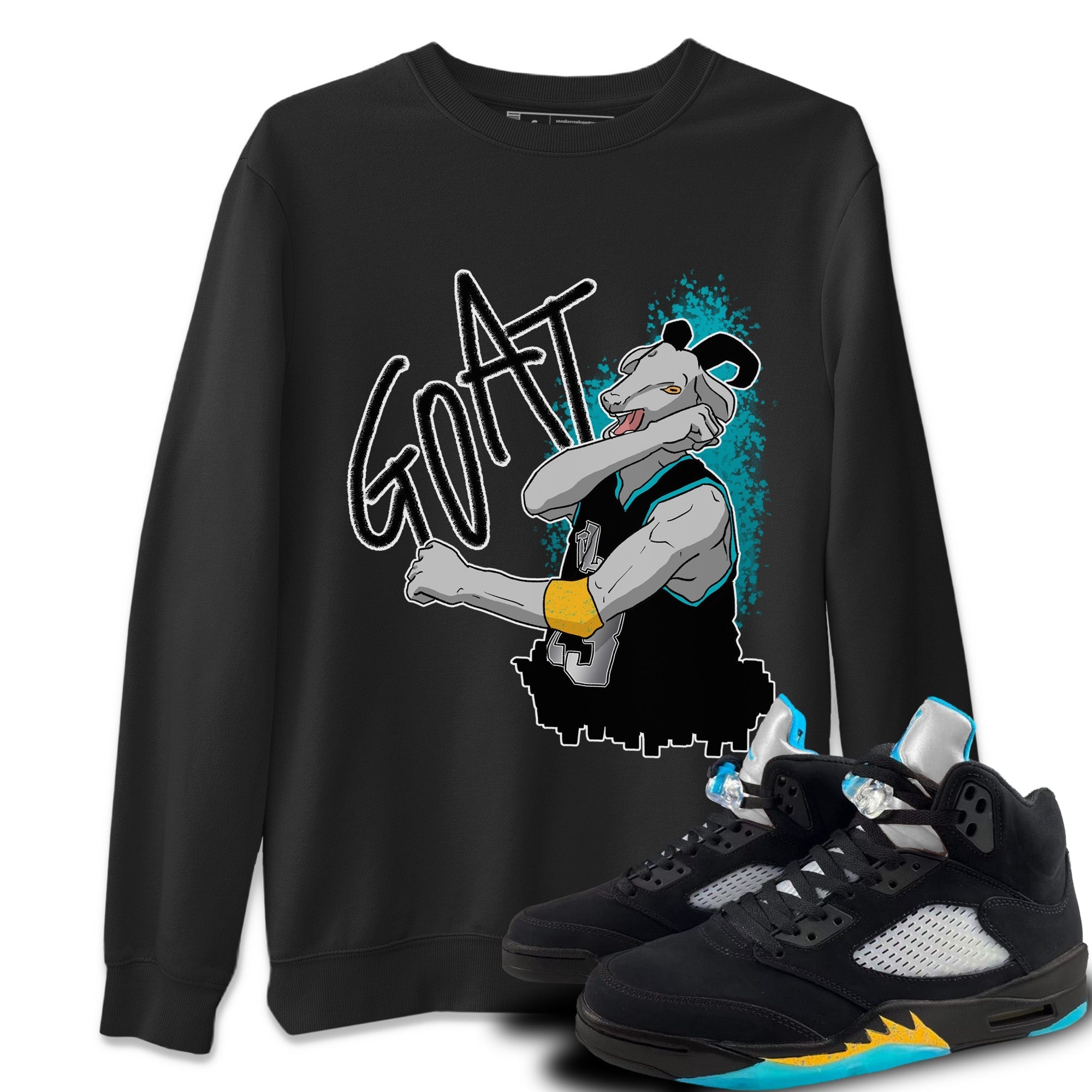 Jordan 5 Aqua Sneaker Match Tees Screaming Goat Sneaker Tees Jordan 5 Aqua Sneaker Release Tees Unisex Shirts