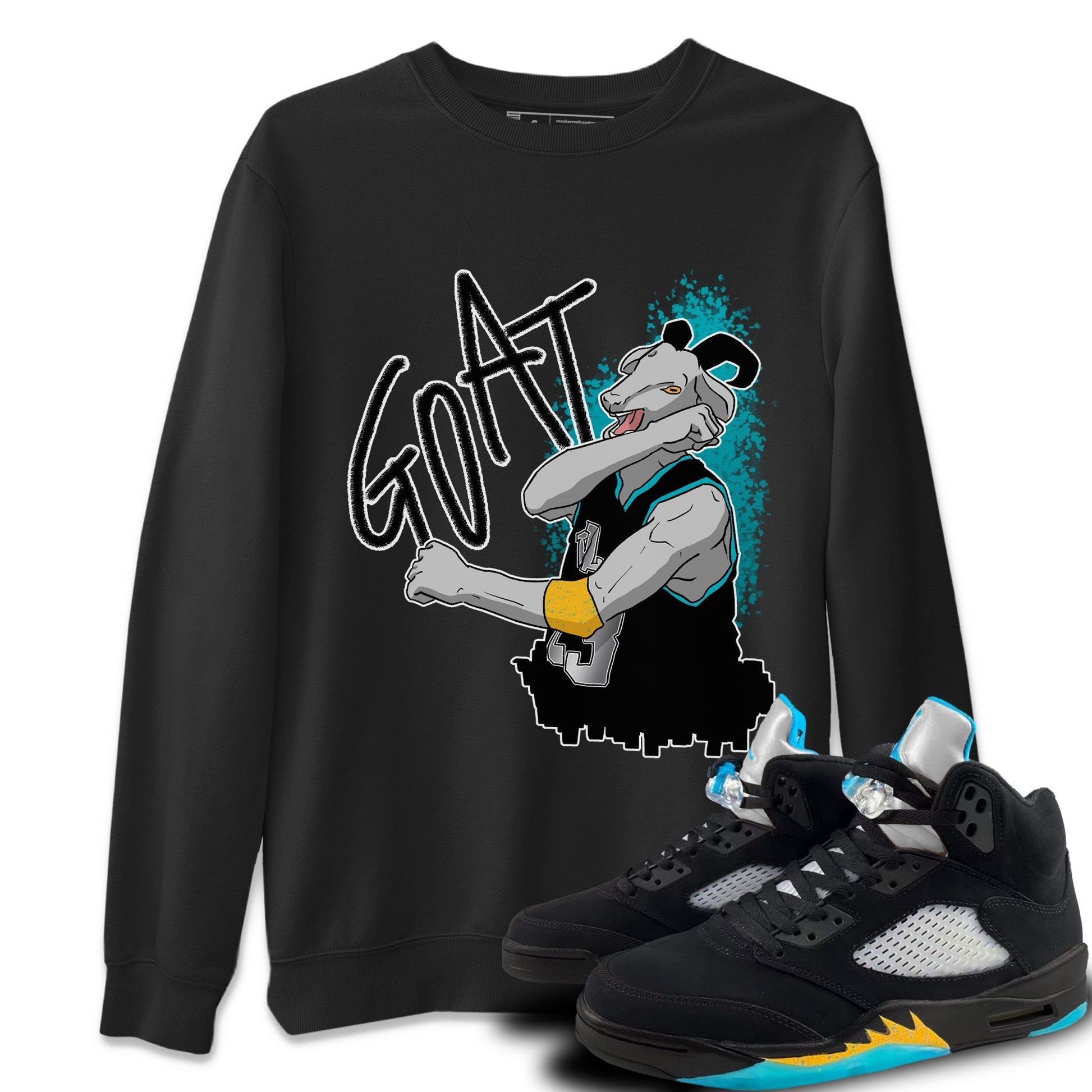 Jordan 5 Aqua Sneaker Match Tees Screaming Goat Sneaker Tees Jordan 5 Aqua Sneaker Release Tees Unisex Shirts