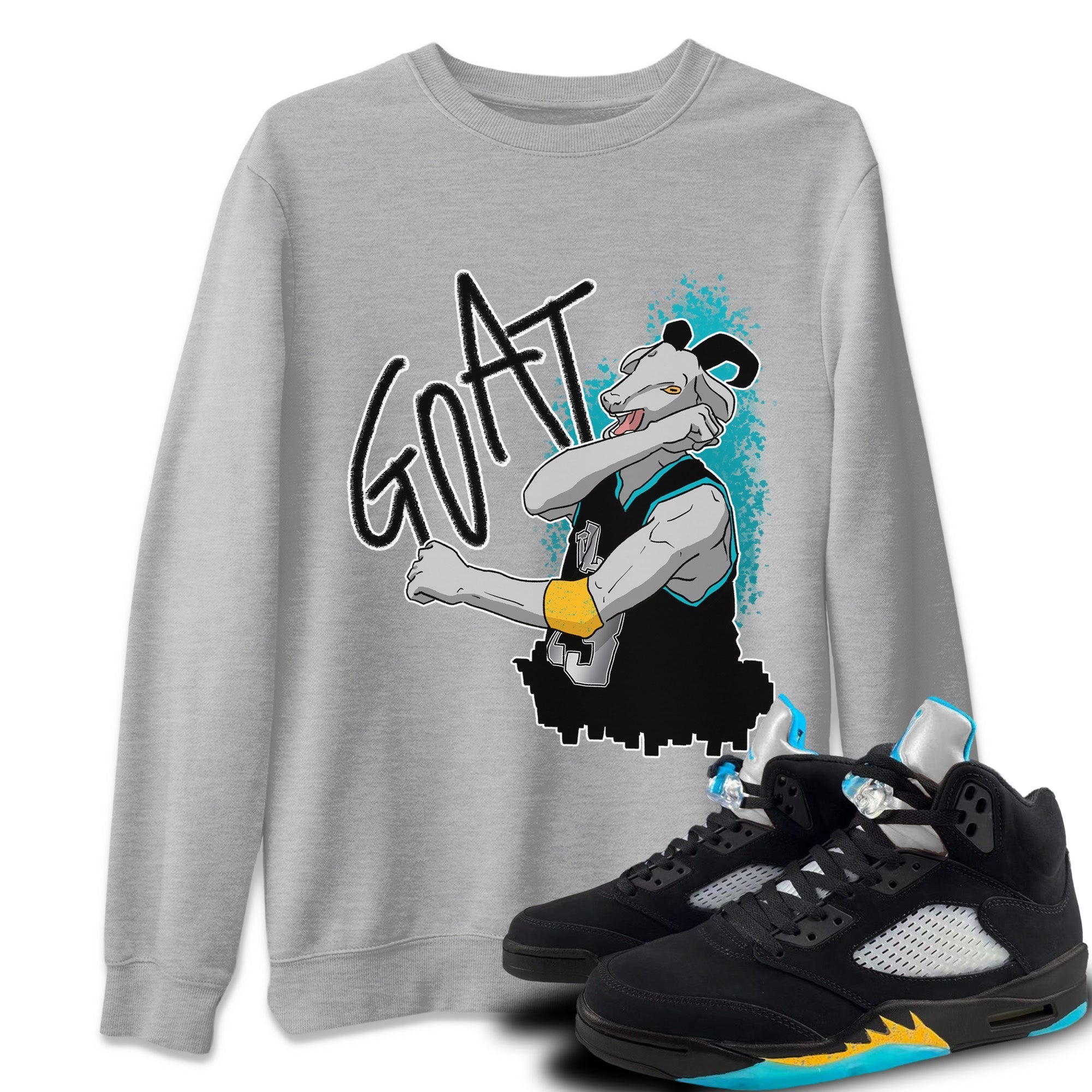 Jordan 5 Aqua Sneaker Match Tees Screaming Goat Sneaker Tees Jordan 5 Aqua Sneaker Release Tees Unisex Shirts