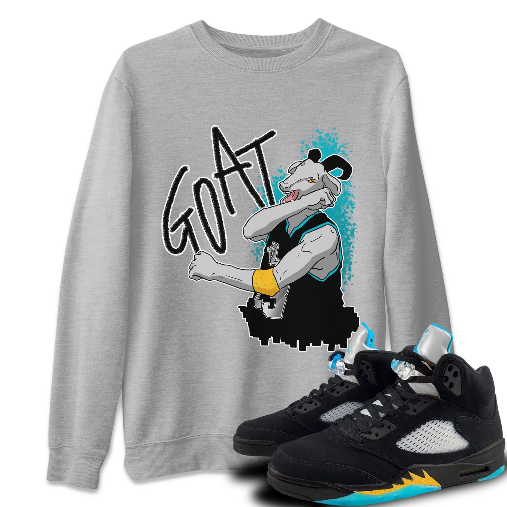 Jordan 5 Aqua Sneaker Match Tees Screaming Goat Sneaker Tees Jordan 5 Aqua Sneaker Release Tees Unisex Shirts