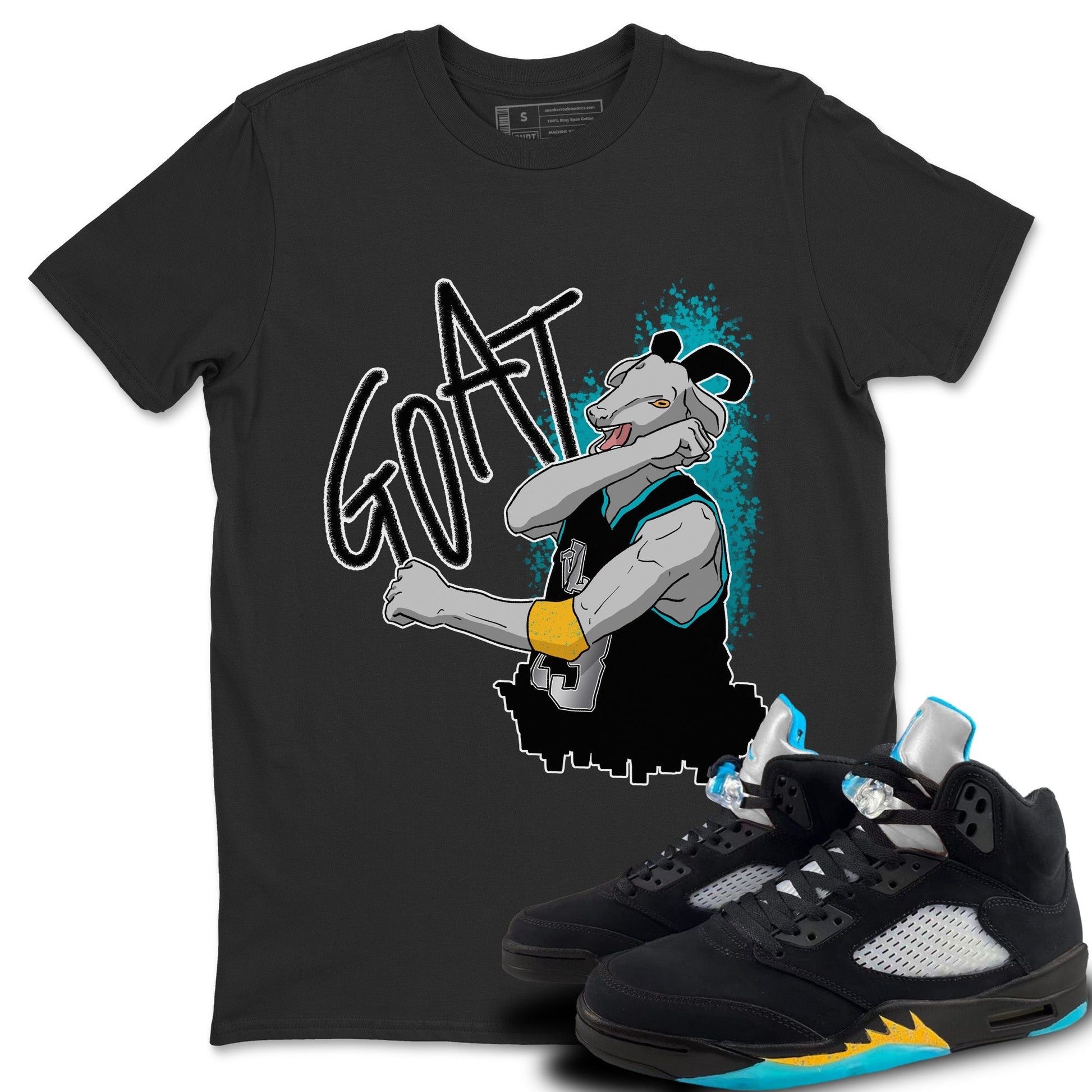 Jordan 5 Aqua Sneaker Match Tees Screaming Goat Sneaker Tees Jordan 5 Aqua Sneaker Release Tees Unisex Shirts