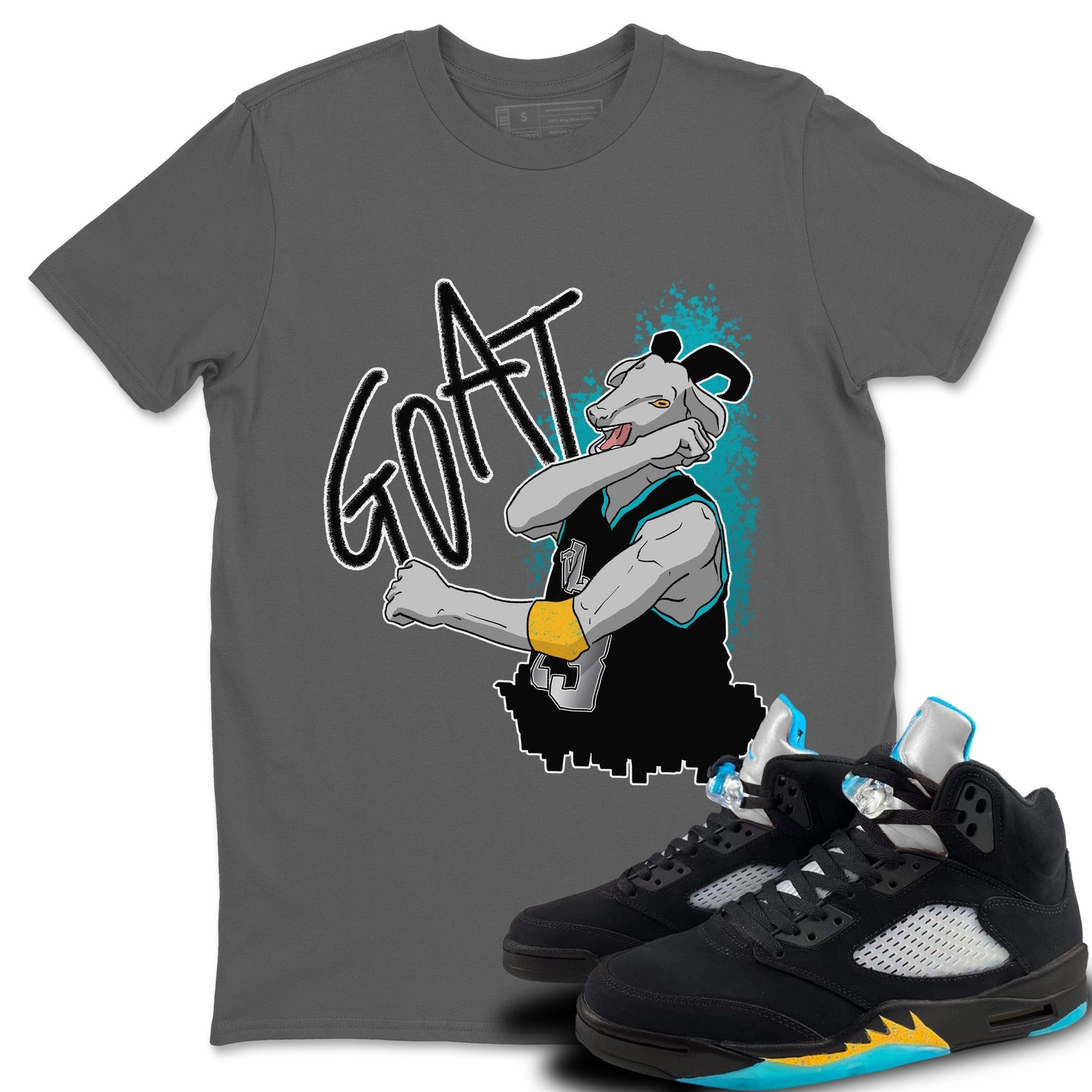 Jordan 5 Aqua Sneaker Match Tees Screaming Goat Sneaker Tees Jordan 5 Aqua Sneaker Release Tees Unisex Shirts