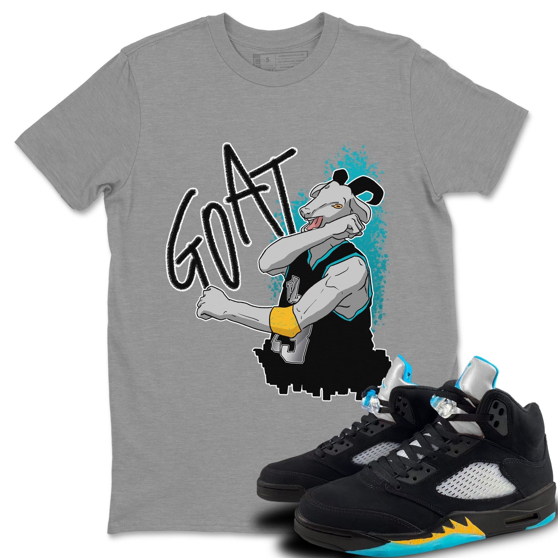 Jordan 5 Aqua Sneaker Match Tees Screaming Goat Sneaker Tees Jordan 5 Aqua Sneaker Release Tees Unisex Shirts