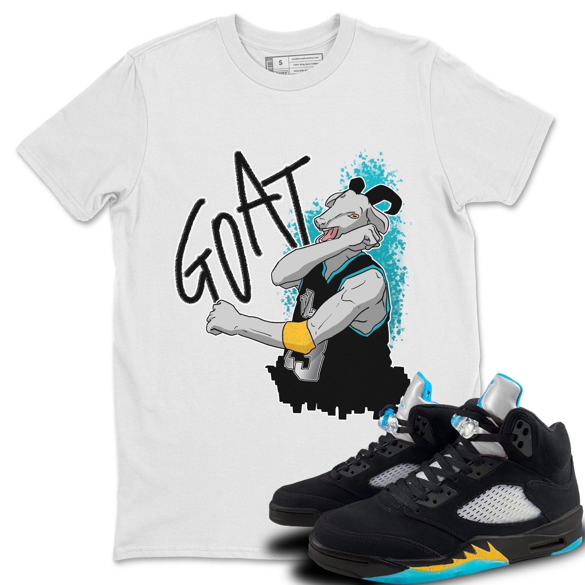 Jordan 5 Aqua Sneaker Match Tees Screaming Goat Sneaker Tees Jordan 5 Aqua Sneaker Release Tees Unisex Shirts