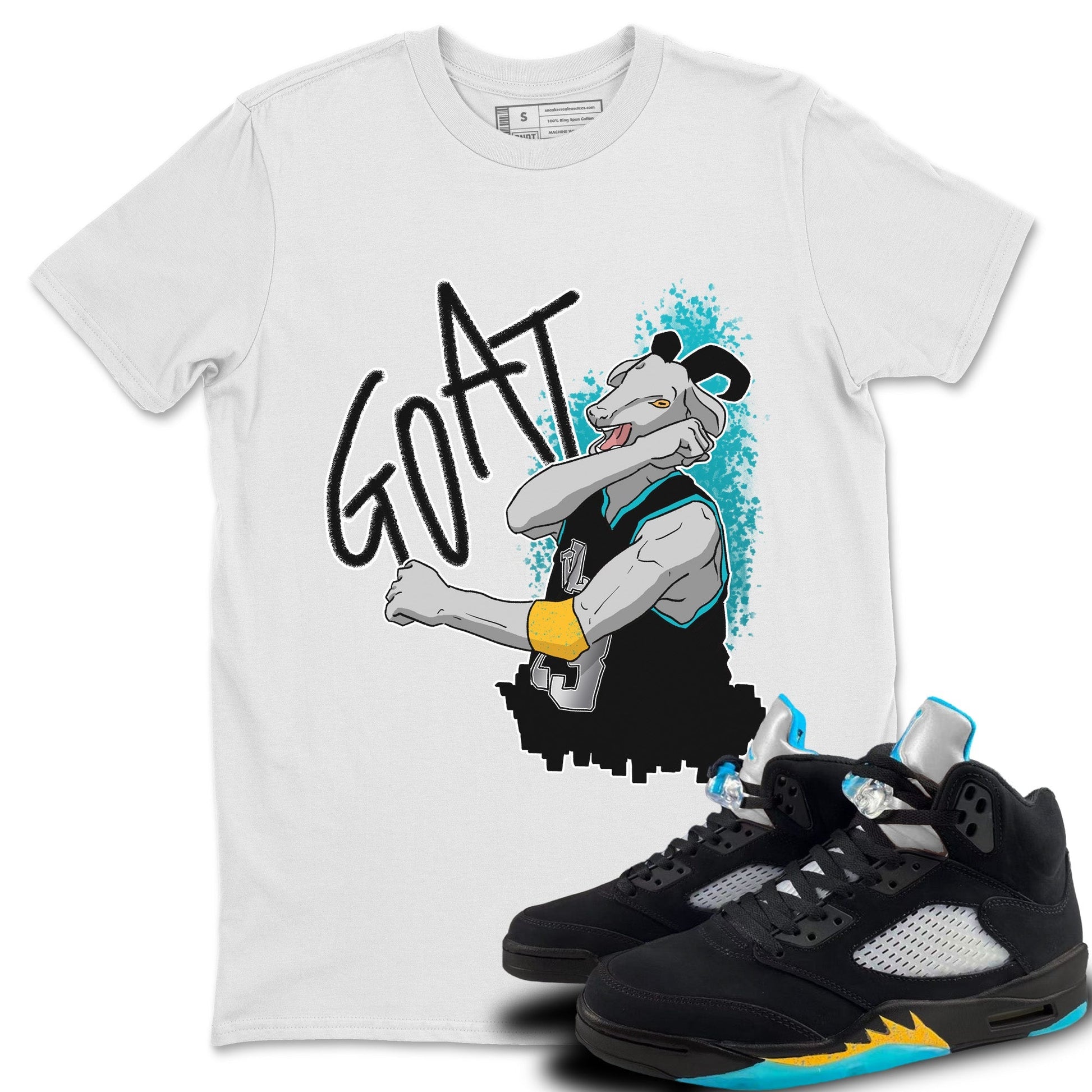 Jordan 5 Aqua Sneaker Match Tees Screaming Goat Sneaker Tees Jordan 5 Aqua Sneaker Release Tees Unisex Shirts