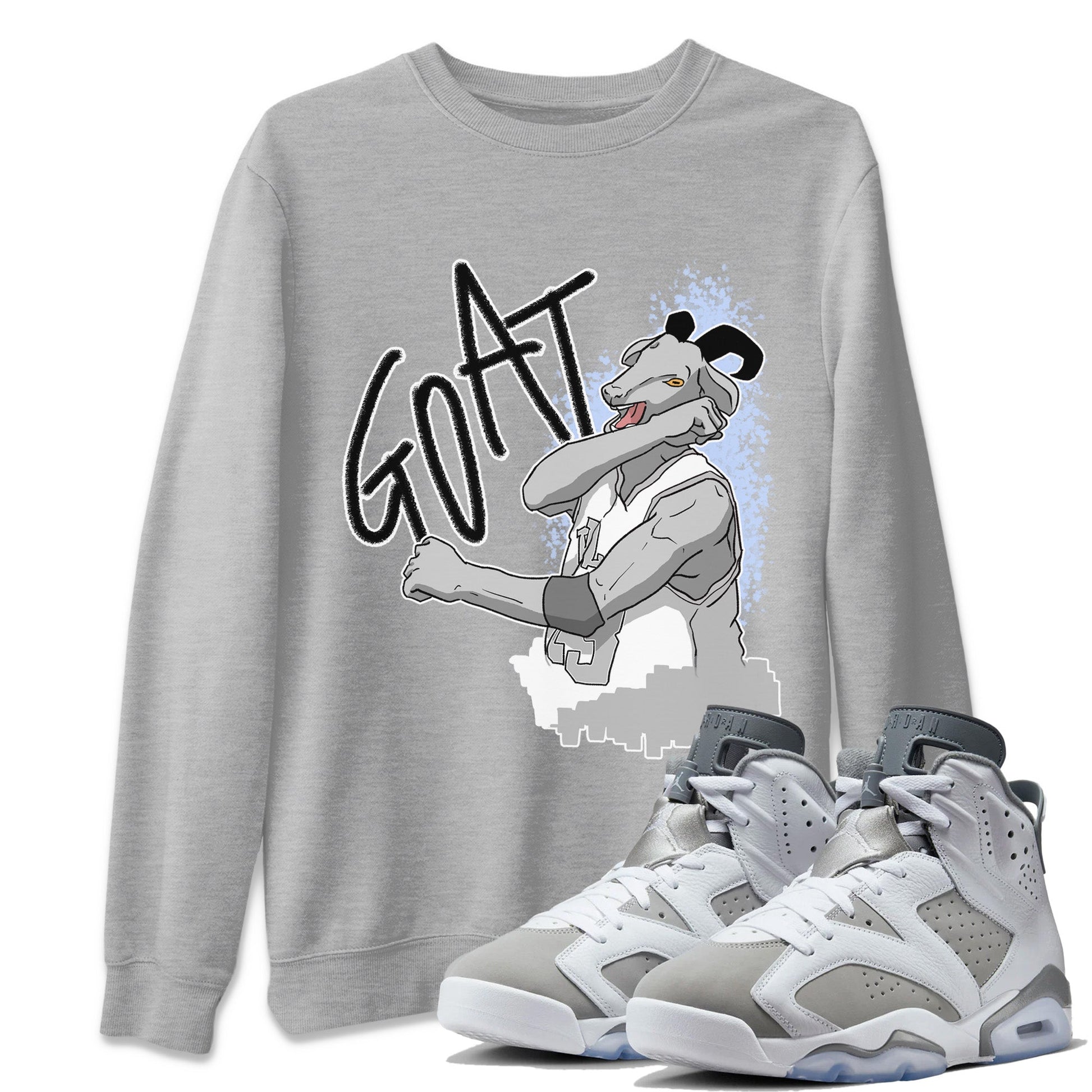 Jordan 6 Cool Grey Sneaker Match Tees Screaming Goat Sneaker Tees Jordan 6 Cool Grey Sneaker Release Tees Unisex Shirts