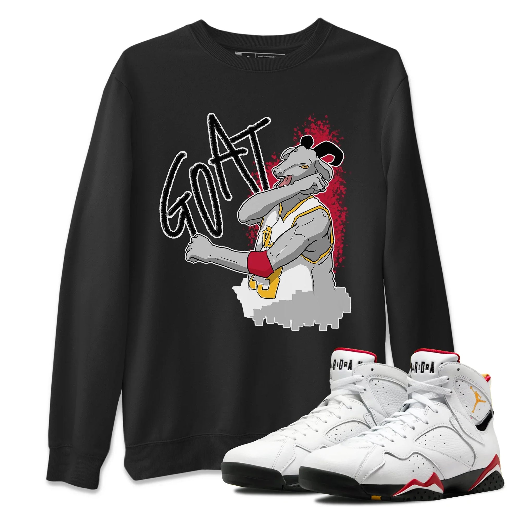 Jordan 7 Cardinal Sneaker Match Tees Screaming Goat Sneaker Tees Jordan 7 Cardinal Sneaker Release Tees Unisex Shirts