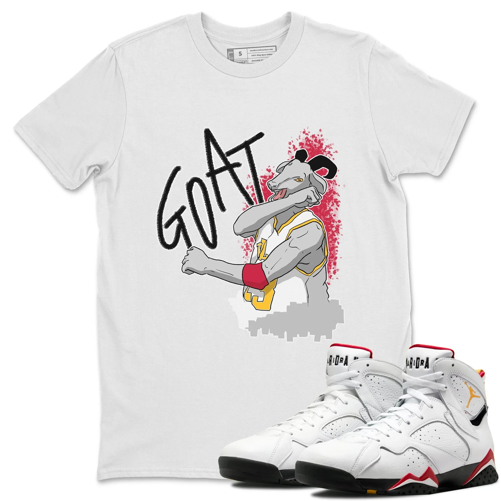 Jordan 7 Cardinal Sneaker Match Tees Screaming Goat Sneaker Tees Jordan 7 Cardinal Sneaker Release Tees Unisex Shirts