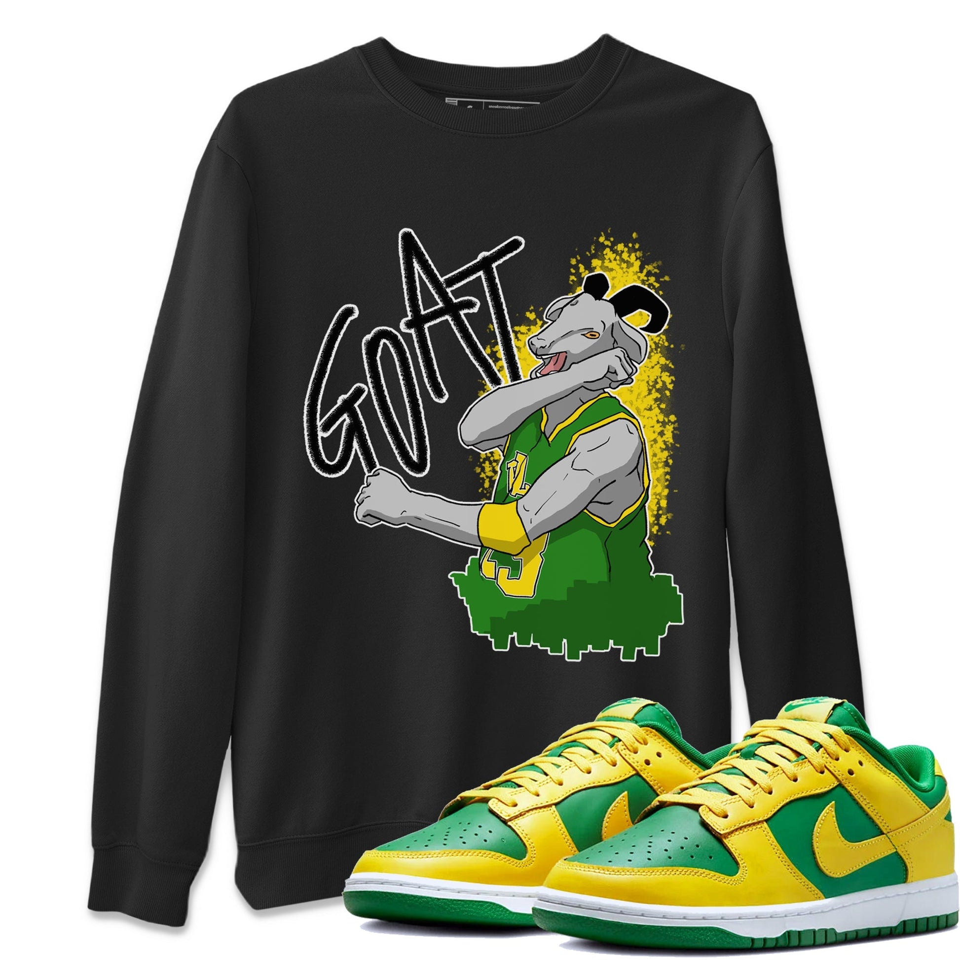 Dunk Reverse Brazil Sneaker Match Tees Screaming Goat Sneaker Tees Dunk Reverse Brazil Sneaker Release Tees Unisex Shirts