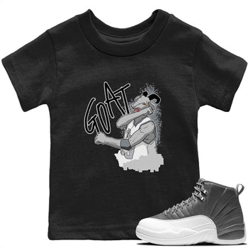 Jordan 12 Stealth Sneaker Match Tees Screaming Goat Sneaker Tees Jordan 12 Stealth Sneaker Release Tees Kids Shirts