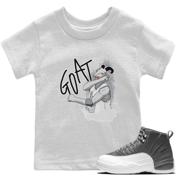 Jordan 12 Stealth Sneaker Match Tees Screaming Goat Sneaker Tees Jordan 12 Stealth Sneaker Release Tees Kids Shirts