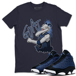 Jordan 13 Brave Blue Sneaker Match Tees Screaming Goat Sneaker Tees Jordan 13 Brave Blue Sneaker Release Tees Unisex Shirts
