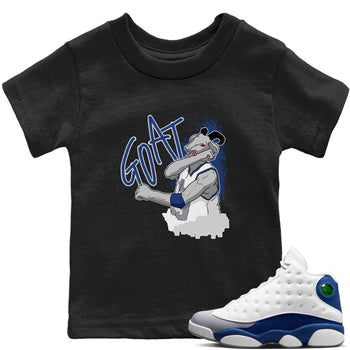 Jordan 13 French Blue Sneaker Match Tees Screaming Goat Sneaker Tees Jordan 13 French Blue Sneaker Release Tees Kids Shirts