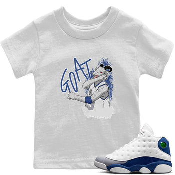 Jordan 13 French Blue Sneaker Match Tees Screaming Goat Sneaker Tees Jordan 13 French Blue Sneaker Release Tees Kids Shirts