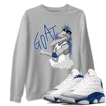 Jordan 13 French Blue Sneaker Match Tees Screaming Goat Sneaker Tees Jordan 13 French Blue Sneaker Release Tees Unisex Shirts