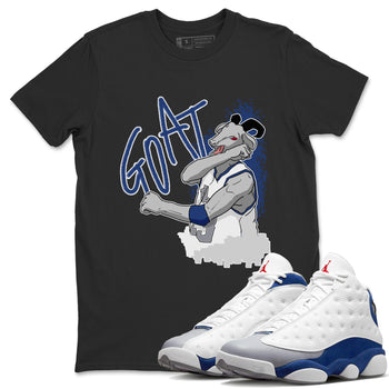 Jordan 13 French Blue Sneaker Match Tees Screaming Goat Sneaker Tees Jordan 13 French Blue Sneaker Release Tees Unisex Shirts