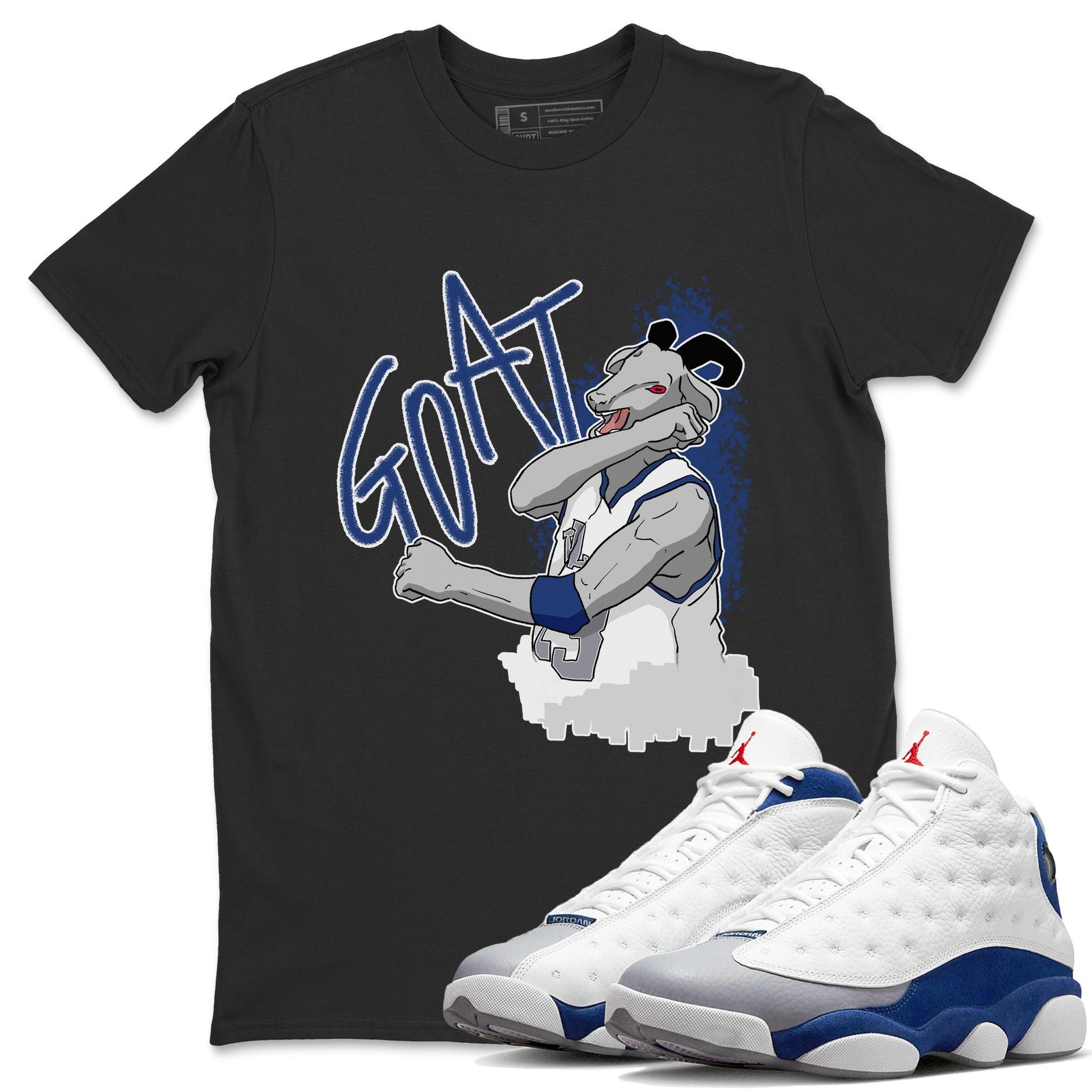 Jordan 13 French Blue Sneaker Match Tees Screaming Goat Sneaker Tees Jordan 13 French Blue Sneaker Release Tees Unisex Shirts