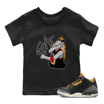 Jordan 3 Black Gold Sneaker Match Tees Screaming Goat Sneaker Tees Jordan 3 Black Gold Sneaker Release Tees Kids Shirts